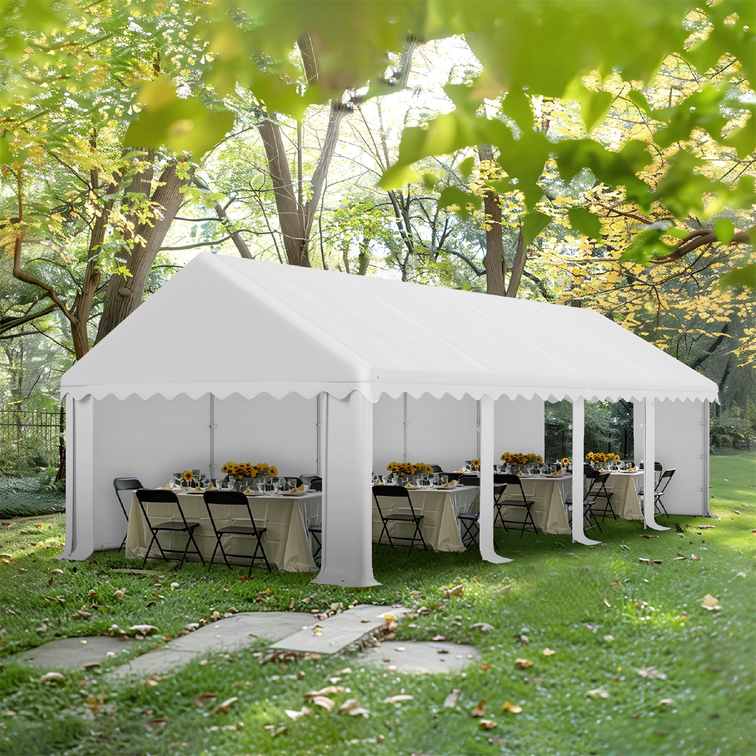 heavy duty tent Phi Villa 20'x40' Heavy Duty Wedding Party Tent Outdoor Gazebo Shelter, 13FT x 30FT