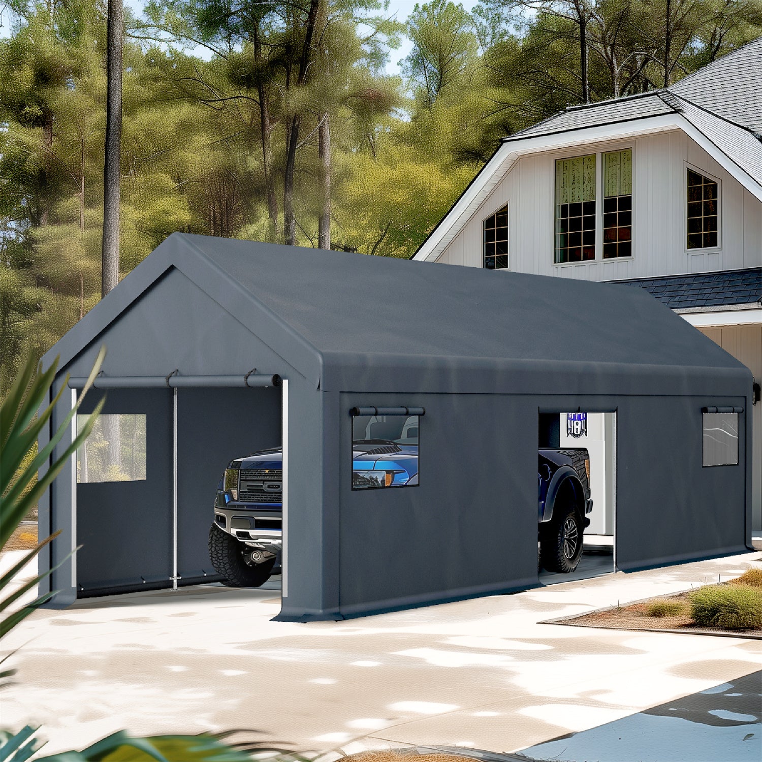 car tent garage Multi-Sized PE Carport and Storage Tent, 13X24FT