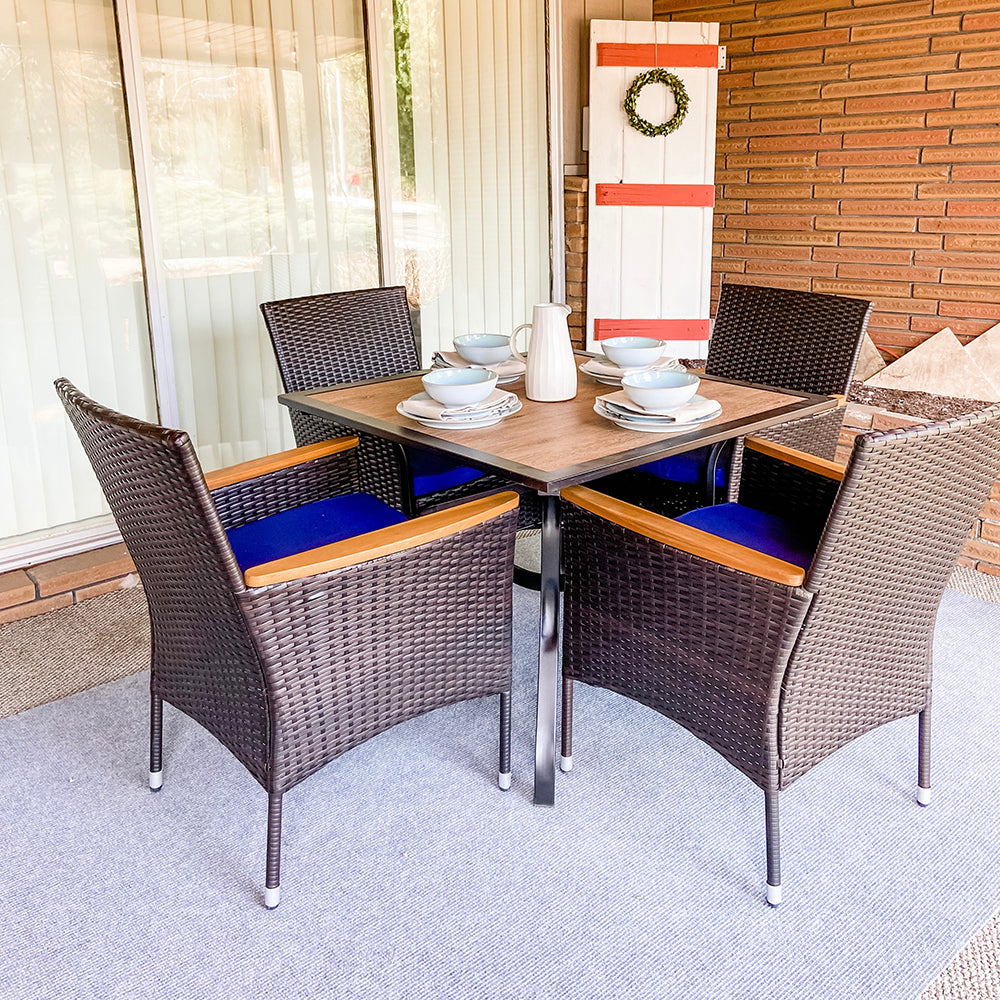 pvc patio dining set