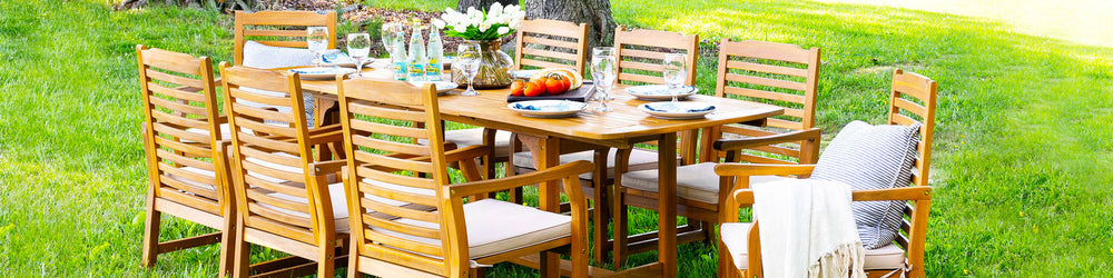 real wood dining set