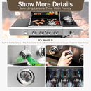 Patio Propane Grill BBQ with 4 x 8000 BTU Burners and 10,000 Side Burner-Captiva Designs