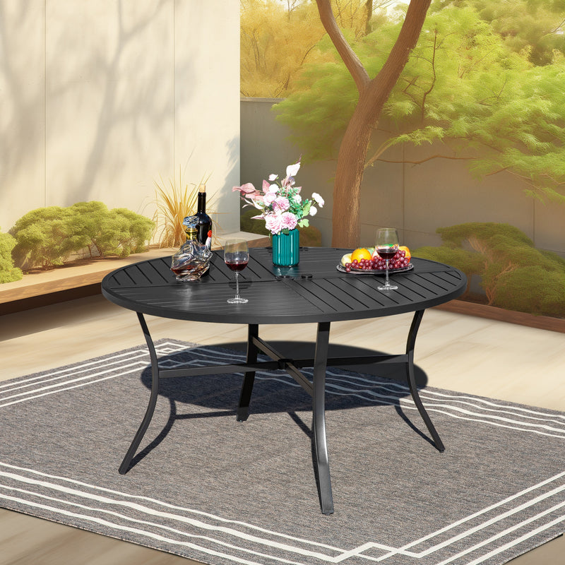 Phi Villa 54" Knitted Pattern Large Round Table
