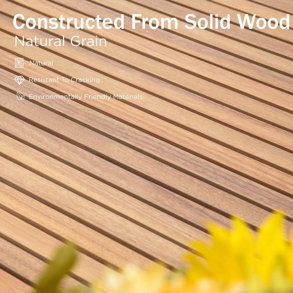 Bucolic 7/9-Piece Vacation-inspired Expandable Wooden Outdoor Dining Set for Garden Phi Villa