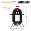 Portable Enamel Vertical Patio Smoker-Captiva Designs