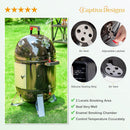 Portable Enamel Vertical Patio Smoker-Captiva Designs