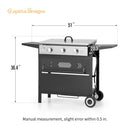 Non-stick Patio Gas Griddle Grill-Captiva Designs