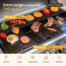 6-Burner Gas BBQ Patio Grill with Griddle and Side Burner 42,000 BTU-Captiva Designs