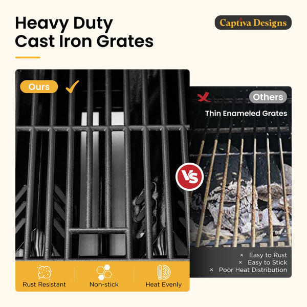 6-Burner Gas BBQ Patio Grill with Griddle and Side Burner 42,000 BTU-Captiva Designs