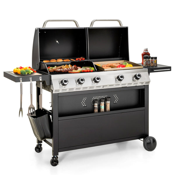 Gas Grill and Griddle Combo Large-size for Outdoor-Captiva Designs