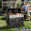 Gas Grill and Griddle Combo Large-size for Outdoor-Captiva Designs