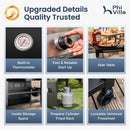 Gas Grill and Griddle Combo Large-size for Outdoor-Captiva Designs