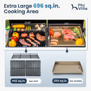 Gas Grill and Griddle Combo Large-size for Outdoor-Captiva Designs