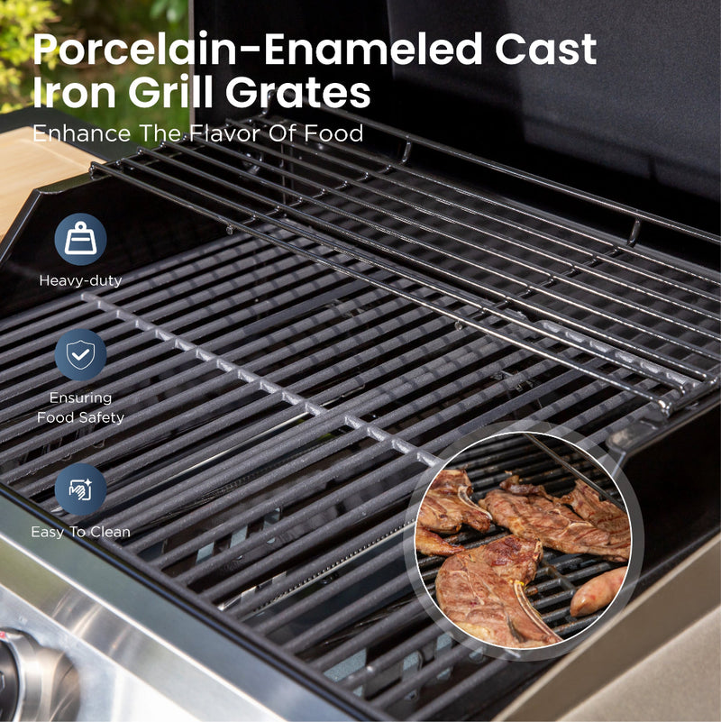 Gas Grill and Griddle Combo Large-size for Outdoor-Captiva Designs