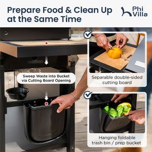 Gas Grill and Griddle Combo Large-size for Outdoor-Captiva Designs