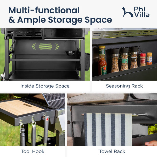 Gas Grill and Griddle Combo Large-size for Outdoor-Captiva Designs