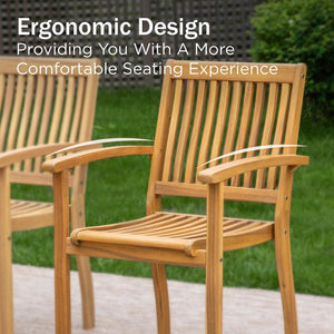 Bucolic 7/9-Piece Vacation-inspired Expandable Wooden Outdoor Dining Set for Garden Phi Villa