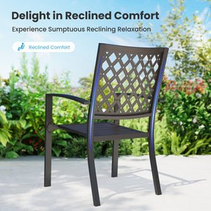 7/ 9-Piece Patio Dining Sets with Extendable Table and Stackable Chairs PHI VILLA