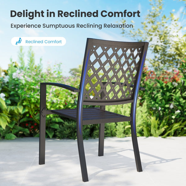 7/ 9-Piece Patio Dining Sets with Extendable Table and Stackable Chairs PHI VILLA