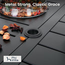 7-Piece Outdoor Dining Set with Textilene Swivel Chairs for Garden,Deck PHI VILLA