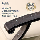 7-Pcs Patio Dining Set of Cast Aluminum Chairs and Rectangle Table-Phi Villa