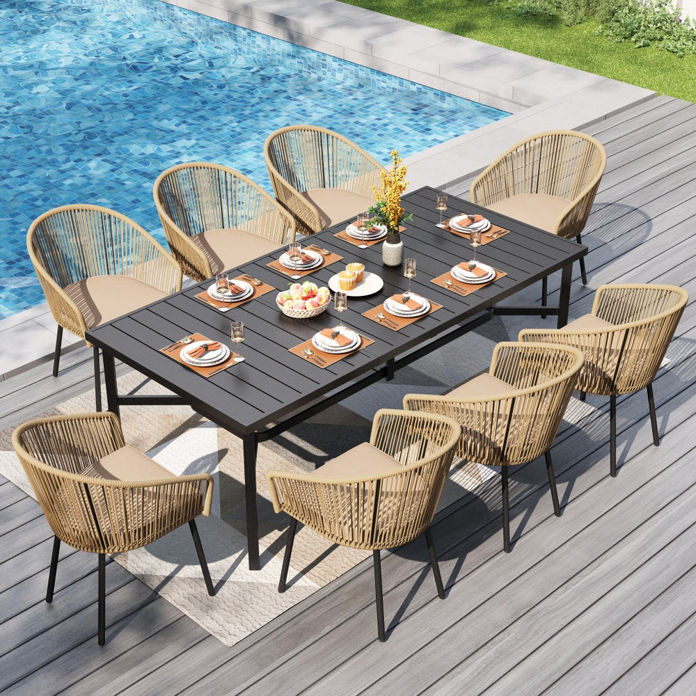 Catalina 8-Seater Outdoor Dining Set with Long Table