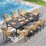 Catalina 8-Seater Outdoor Dining Set with Long Table