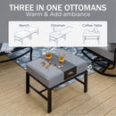 7-Seater Patio Metal Stable Wave Sofa with Ottomans