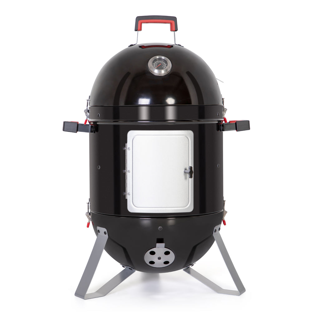 Portable Enamel Vertical Patio Smoker-Captiva Designs