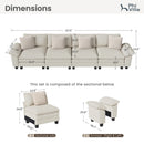 Cloud-like Living Room Modular Sectional Sofa Couch Chenille