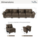 Cloud-like Living Room Modular Sectional Sofa Couch Chenille