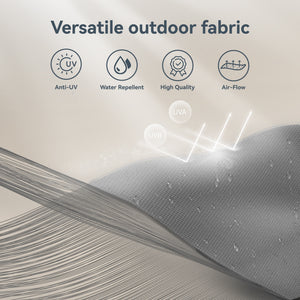10ft Solar 3 Tier Auto-tilt Patio Vented Umbrella with LED Lights