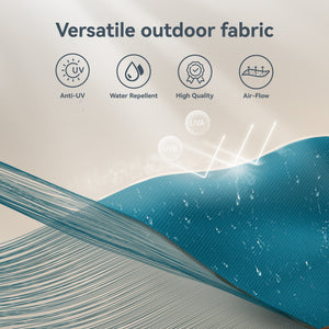 10ft Solar 3 Tier Auto-tilt Patio Vented Umbrella with LED Lights