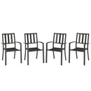 Patio Stackable Dining Chairs for Deck,Backyard PHI VILLA