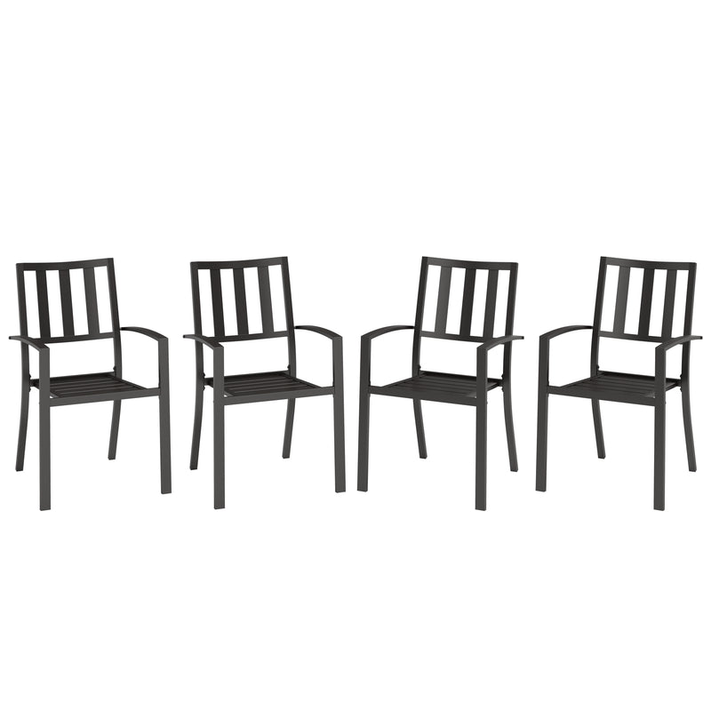 Patio Stackable Dining Chairs for Deck,Backyard PHI VILLA