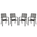Patio Stackable Dining Chairs for Deck,Backyard PHI VILLA