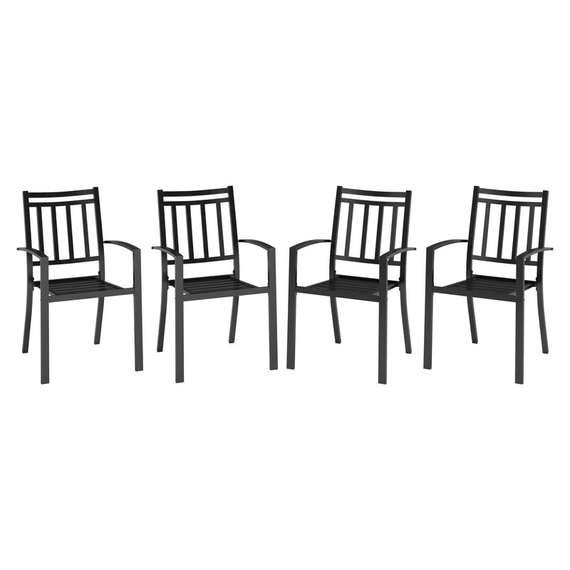 Patio Stackable Dining Chairs for Deck,Backyard PHI VILLA