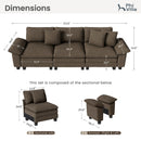 Cloud-like Living Room Modular Sectional Sofa Couch Chenille