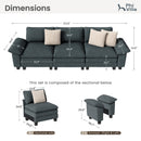 Cloud-like Living Room Modular Sectional Sofa Couch Chenille