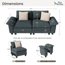 Cloud-like Living Room Modular Sectional Sofa Couch Chenille