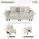Cloud-like Living Room Modular Sectional Sofa Couch Chenille