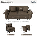 Cloud-like Living Room Modular Sectional Sofa Couch Chenille