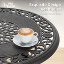 PHI VILLA Cast Aluminum Outdoor Pub Height Bar Table