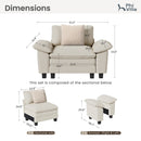 Living Room Chenille Cloud-like Lounge Chair