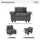 Cloud-like Living Room Lounge Chair Corduroy