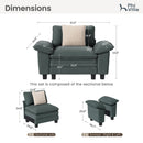 Phi Villa Living Room Chenille Cloud-like Lounge Chair