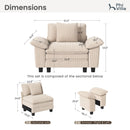 Cloud-like Living Room Lounge Chair Corduroy