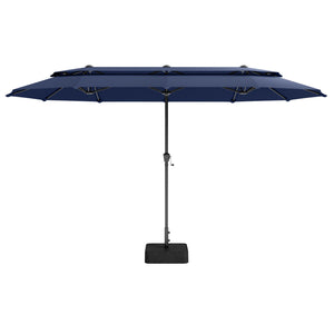 13ft 2 Tier Double-Sided Patio Vented Umbrella with Base