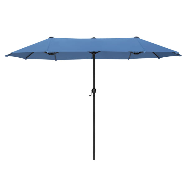 13ft Double-Sided Outdoor Umbrella with Adjustable Crank