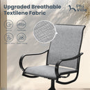 7-Piece Outdoor Dining Set with Textilene Swivel Chairs for Garden,Deck PHI VILLA