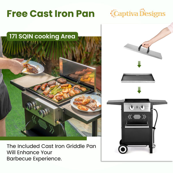 Patio Gas Griddle Grill Combo-Captiva Designs